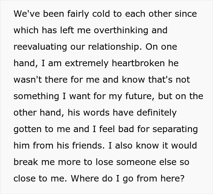 Text of a woman reflecting on being heartbroken after her mother&rsquo;s death reveals her boyfriend&rsquo;s true character and impacts their relationship.