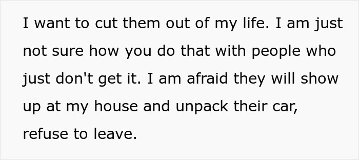Text excerpt showing a woman expressing fear of cutting ties with her sister due to lazy parenting and disruptive kids. Text excerpt showing a woman expressing fear of cutting ties with her sister due to lazy parenting and disruptive kids.