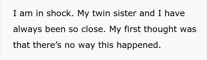 Shocked bride sharing her feelings after discovering her twin sister and fianc&eacute;&rsquo;s secret betrayal.