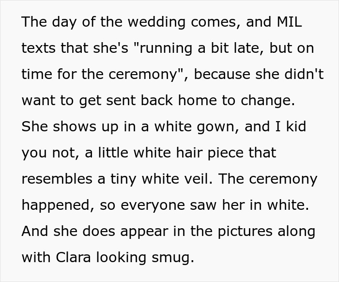 MIL in a white gown trying to disrupt wedding, confronted and put in place by two amazing drag queens at the ceremony.