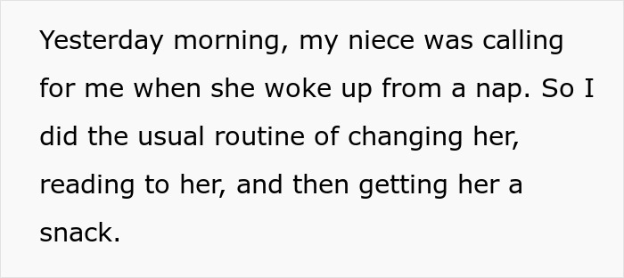Text excerpt about a 19-year-old basically raising sister&rsquo;s kid and managing childcare including feeding and routines.