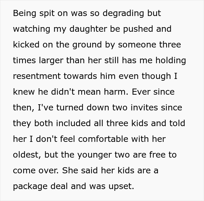 Woman refuses to babysit autistic nephew after he injures her daughter and spits on her, causing family tension.