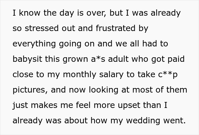 Bride slams $3K wedding photographer, frustrated with photos and compares performance to dog with GoPro.