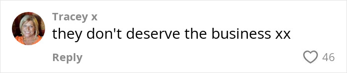 Comment from Tracey x expressing disapproval of Chanel after Jennifer Lopez and Bethenny Frankel's rejection incidents.