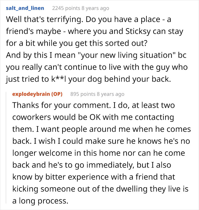 Reddit thread discussing boyfriend dragged online for trying to stealthily euthanize girlfriend&rsquo;s dog without permission.