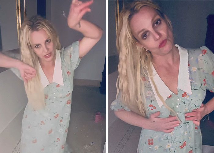 Britney Spears in a messy house video, looking distressed and sparking major worry about intervention.