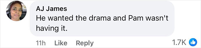 Comment from AJ James saying Pam wasn't having the drama after fans accused Meghan Markle of ripping off her cooking show. - 15
