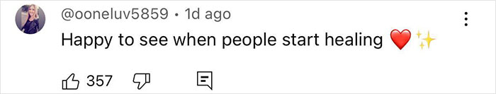 Social media comment expressing happiness about people healing, related to Pete Davidson's manhood size scrutiny.