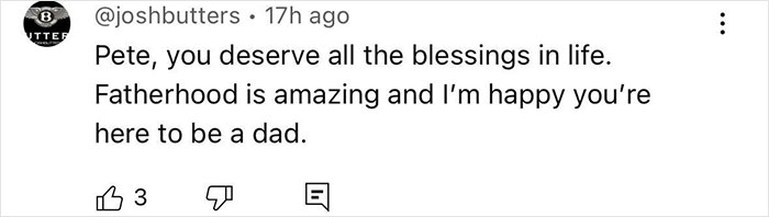 Comment on social media praising Pete Davidson&rsquo;s fatherhood amid scrutiny of the size of his manhood.