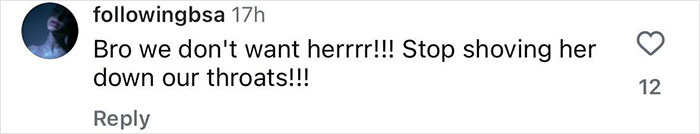 Comment on social media showing backlash after Sydney Sweeney breaks silence following Genes ad controversy.