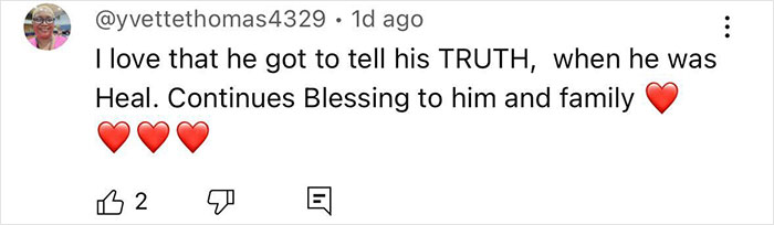 Social media comment expressing support for Pete Davidson addressing scrutiny of size of his manhood.