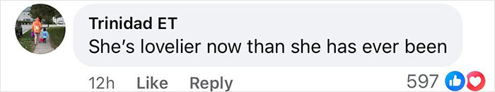 Comment on social media saying she is lovelier now than ever, related to Pamela Anderson and Meghan Markle cooking show claims. - 18