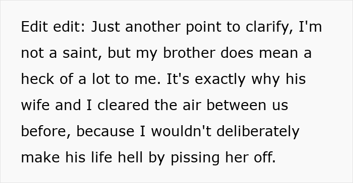 Text excerpt discussing a woman seeking family support after devastating news but facing drama from her sister-in-law.