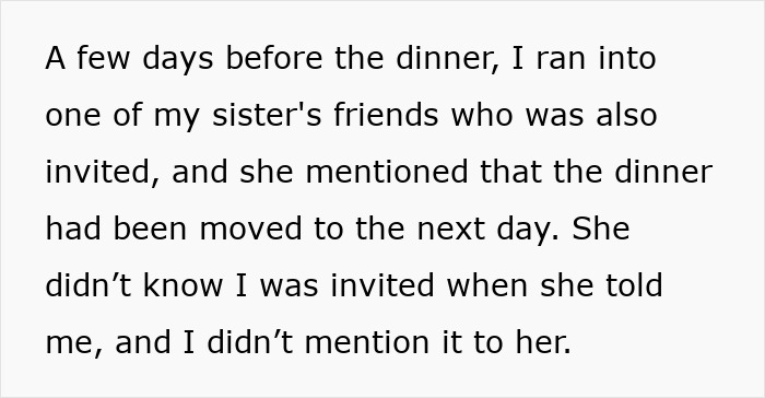 Text excerpt about a person encountering sister’s friend before a dinner, considering sister’s boyfriend as quite fake. - 6