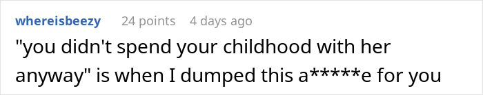 Text message showing a breakup quote highlighting heartbreak as boyfriend&rsquo;s true character is revealed after mother&rsquo;s death.