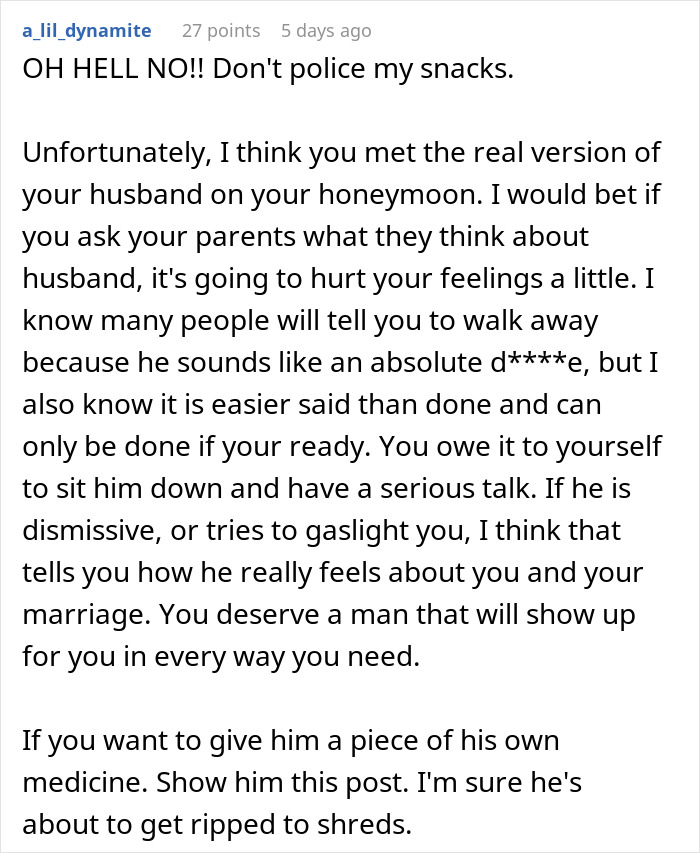 Comment discussing a woman&rsquo;s husband becoming a different person and advice on addressing marriage issues.