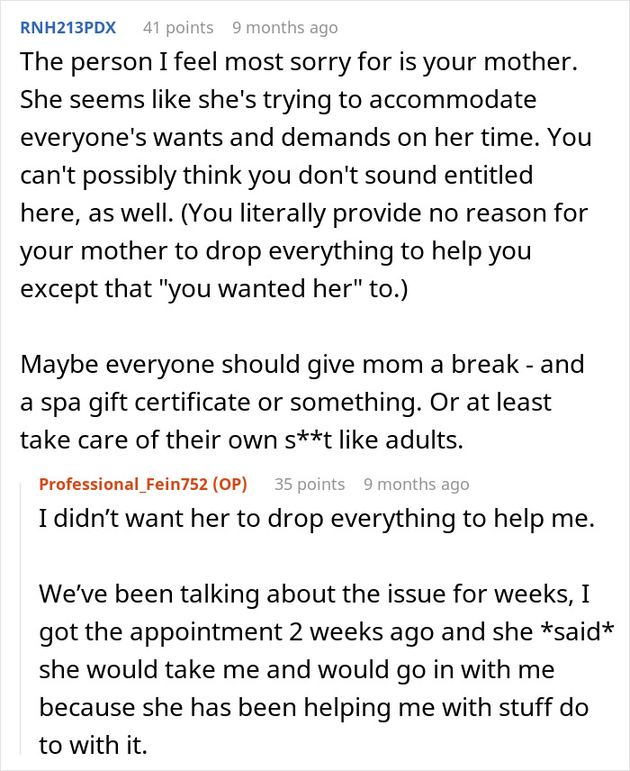 Man taking his 2-year-old niece to a doctor appointment after sister fails to find a babysitter.