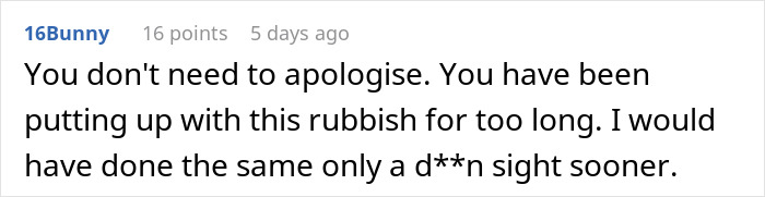 Working mom responding firmly to in-laws who think her once-a-week daycare schedule is easy. - 44