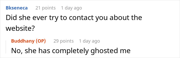 Screenshot of a Reddit conversation discussing a woman who quits paying rent and damages the apartment.