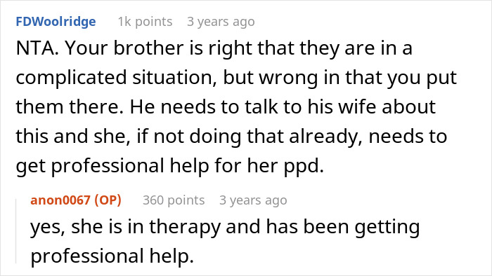 Reddit comments discussing postpartum lady's challenging behavior and need for professional help with postpartum depression. Reddit comments discussing postpartum lady's challenging behavior and need for professional help with postpartum depression.