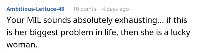 Screenshot of an online comment where a woman replies to her mother-in-law about the baby&rsquo;s name dispute.