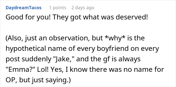 Screenshot of a Reddit comment about roommates refusing to return AC and getting caught for illegal activities.