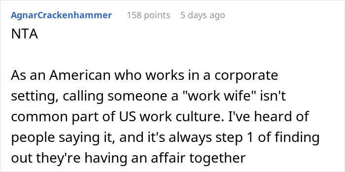 Woman Escalates Situation To Boss After New Guy Flirts And Keeps Calling Her His Work Wife