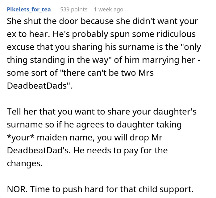 Woman Doesn’t Get What Her Last Name Has To Do With Ex Not Being Able To Get Married Again Woman Doesn’t Get What Her Last Name Has To Do With Ex Not Being Able To Get Married Again