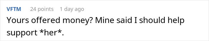 Screenshot of a social media comment discussing babysitters and the debate over their living wage.