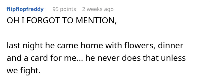 Screenshot of a Reddit post discussing strange text from fianc&eacute;, causing concern for a mom-to-be and friends.
