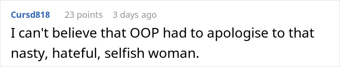 Screenshot of a Reddit comment discussing a woman needing family support but facing drama instead from her sister-in-law.