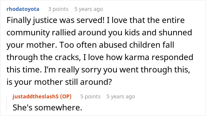 Reddit conversation about a mom who tells her teen son to leave home and later regrets it when her life falls apart. - 42
