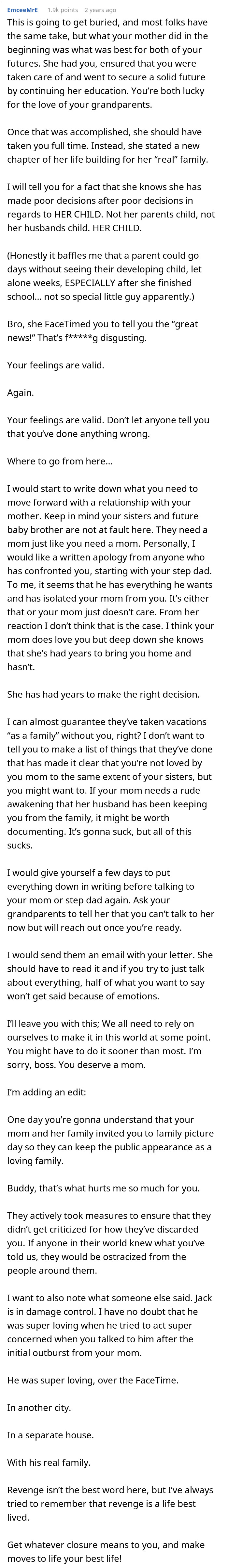 Pregnant woman crying as her son feels neglected while family members lash out at him in emotional conflict.