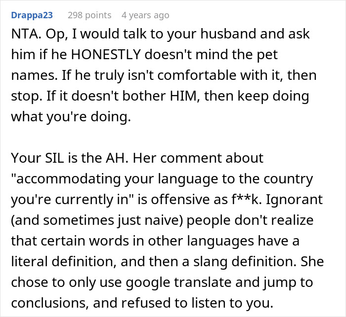 Screenshot of a Reddit comment discussing shock over nicknames and being cruel in family relationships. Screenshot of a Reddit comment discussing shock over nicknames and being cruel in family relationships.