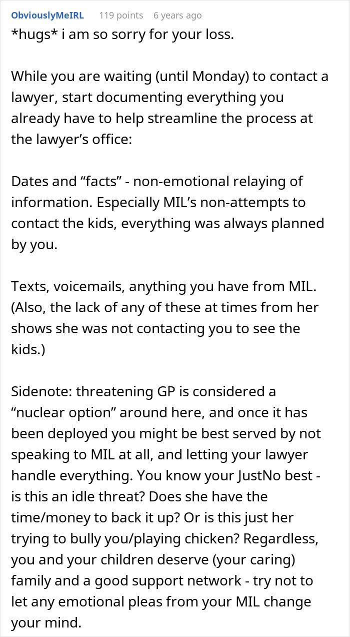 Widow with 3 kids planning to move back to home country faces legal threats from mother-in-law.