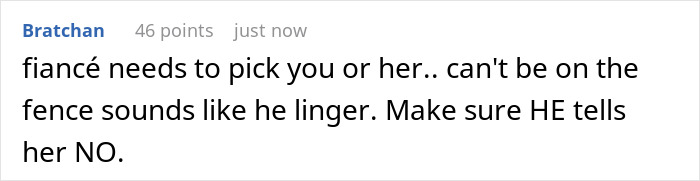 Comment on woman saying no to future MIL&rsquo;s temporary stay, discussing fianc&eacute;&rsquo;s role and relationship boundaries before marriage.