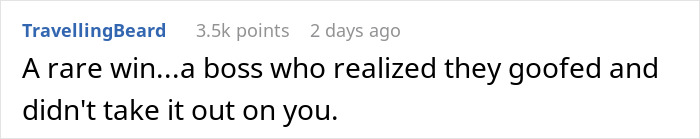 Comment about a boss admitting a mistake related to banning flexible hours, highlighting worsening workplace issues. Comment about a boss admitting a mistake related to banning flexible hours, highlighting worsening workplace issues.