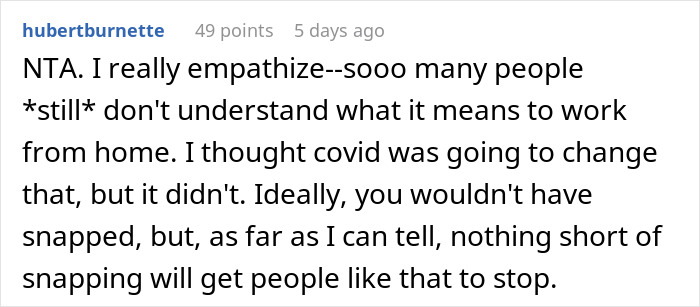 Screenshot of a Reddit comment empathizing with working moms dealing with misunderstandings about daycare challenges. - 33