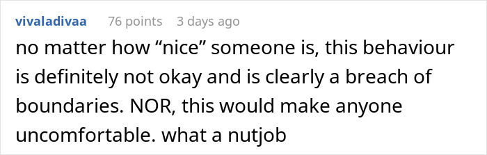 Comment criticizing creepy guy incessantly texting 20YO female colleague, urging to respect boundaries and involve HR. Comment criticizing creepy guy incessantly texting 20YO female colleague, urging to respect boundaries and involve HR.