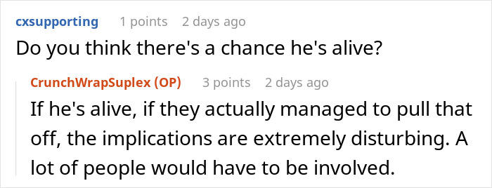 Screenshot of a forum discussion with users debating suspicions about Epstein&rsquo;s death from a prison officer&rsquo;s perspective.