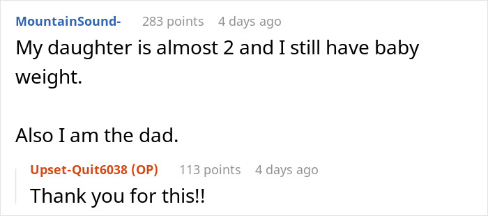 Reddit comment discussing weight and parenting, related to man's demand for divorce from fat and lazy wife. Reddit comment discussing weight and parenting, related to man's demand for divorce from fat and lazy wife.
