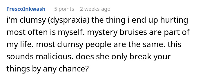 Alt text: Man frustrated at breaking point with clumsy girlfriend who accidentally destroys his belongings repeatedly
