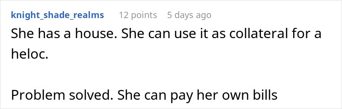 Screenshot of an online discussion about a sister wanting $15k from inheritance for a dream wedding, mentioning hoarding money. Screenshot of an online discussion about a sister wanting $15k from inheritance for a dream wedding, mentioning hoarding money.