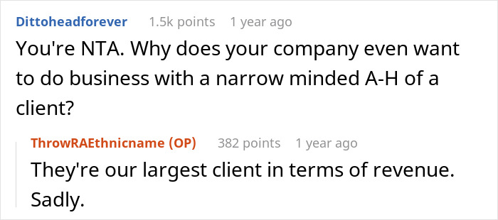 Alt text: Indian guy refuses to change his name for US client while friend warns about career risks in online discussion.