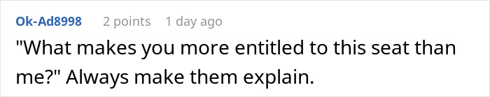 Comment on a forum post where a user stands up to a train bully, causing the bully to react angrily after being challenged.