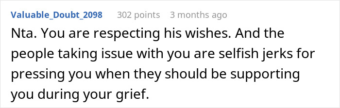 Widow chooses to bury late husband with his first wife and child, causing stepkids to feel hurt and abandoned.