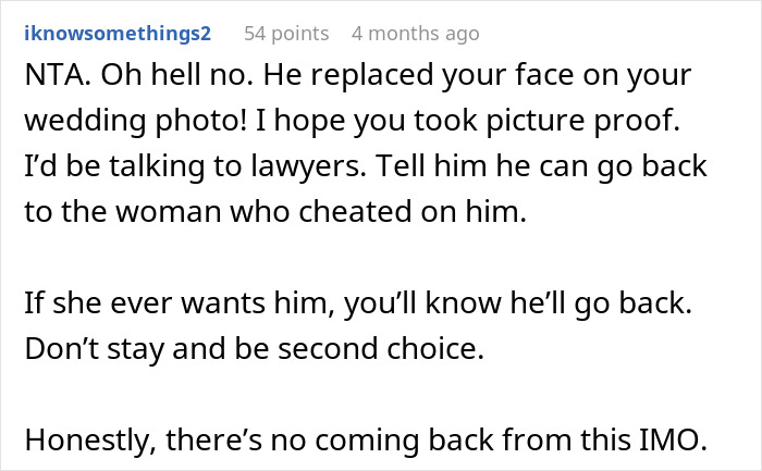 Comment on a forum about divorce due to issues with husband’s ex, discussing relationship and legal advice. Comment on a forum about divorce due to issues with husband’s ex, discussing relationship and legal advice.