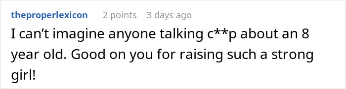 Comment praising strong girl who was bullied over party seat, highlighting kindness lesson taught to bullies. Comment praising strong girl who was bullied over party seat, highlighting kindness lesson taught to bullies.