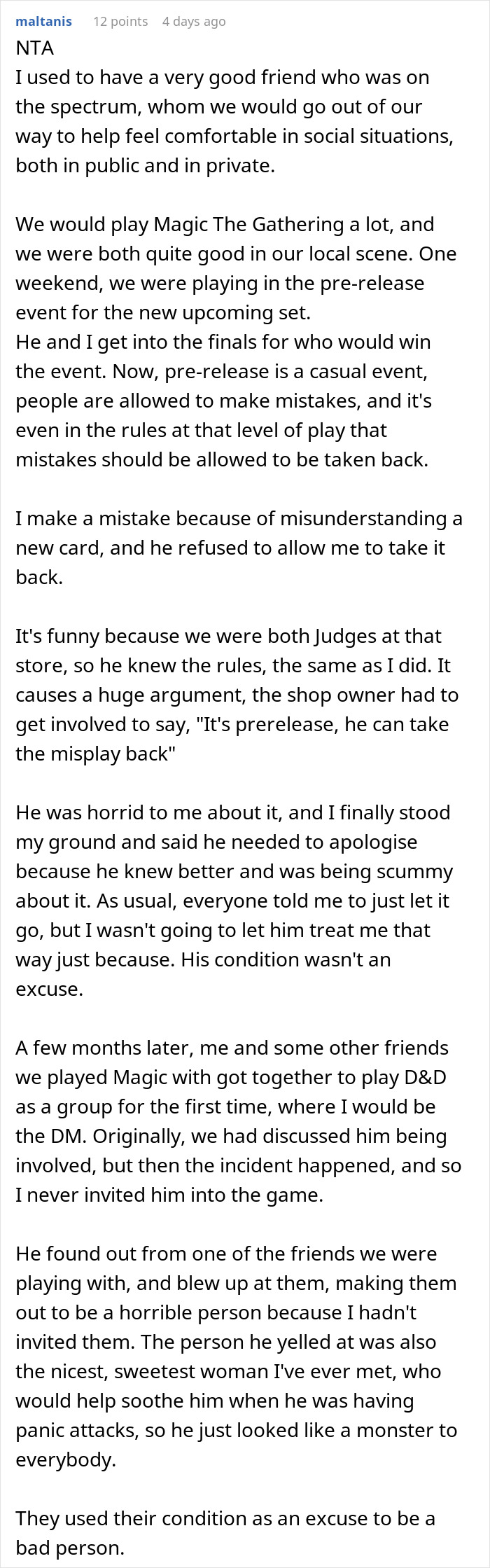 Screenshot of a Reddit post discussing a host kicking out a friend&rsquo;s neurodivergent buddy over hearing aids conflict.