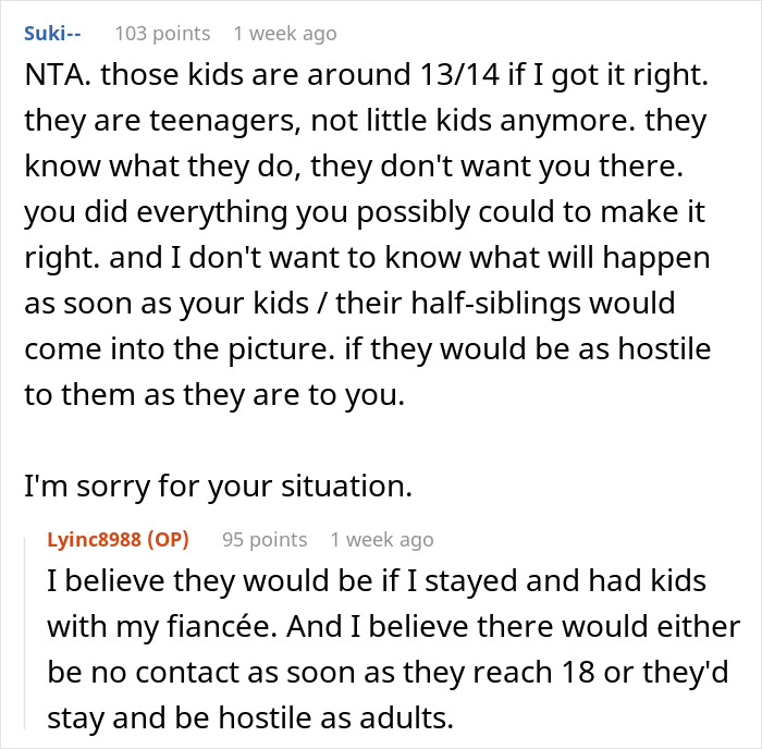 Man tries to win over fianc&eacute;e&rsquo;s kids for years, faces hostility, and considers giving up on relationship.